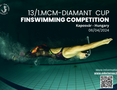 Dive into the thrill of competition at the 13th 1. MCM Diamant Cup Finswimming Competition in Kaposvár, Hungary!