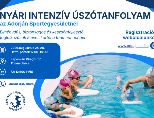 Nyárvégi intenzív úszótanfolyam az Adorján Sportegyesületnél!